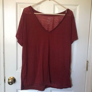 V neck loose t shirt